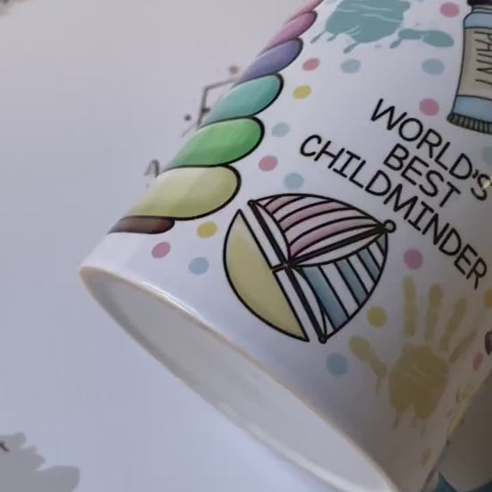 Personalised Childminder Mug|Thank you Nursery Nurse|EDITABLE TEXT|Gift Idea for Child caregiver| Gift Hot Tea Coffee Cup